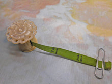 Load image into Gallery viewer, A tape measure from a Victorian sewing box. c 1850 -new printed ribbon.
