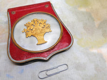 Load image into Gallery viewer, A Georgian red leather purse with glazed insert. c1800
