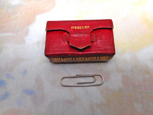 SOLD……A little red leather needle case. c1800-1815