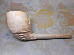 A large clay pipe with the image of the Crystal Palace. c 1851-1862