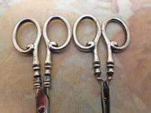 Load image into Gallery viewer, Two pairs of silver handled scissors. B&#39;ham 1900

