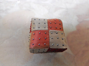 SOLD........A small patch work pin cushion. c 1830-1840