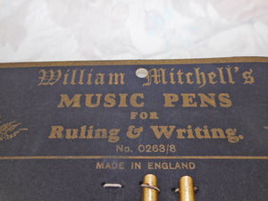 SOLD.......A card advertising 'William Mitchell's Music Pens'. 20thc