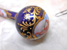 Load image into Gallery viewer, A Continental porcelain parasol handle painted with cherubs. c1880
