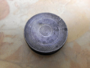 A small pewter snuff box. 19thc