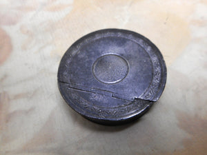 A small pewter snuff box. 19thc