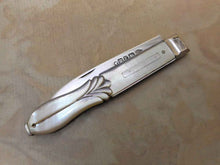 Load image into Gallery viewer, A mother of pearl folding fruit knife. Hall marked 1849.
