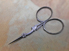Load image into Gallery viewer, SOLD……..A small, finely made pair of steel stork scissors. c1830

