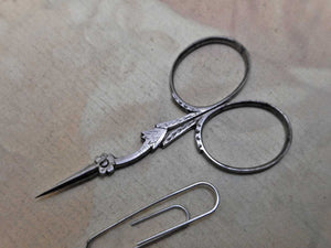 SOLD……..A small, finely made pair of steel stork scissors. c1830
