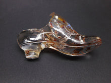 Load image into Gallery viewer, SOLD…..An enamelled glass shoe shaped holder for a thimble. c 1890.
