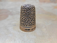 Load image into Gallery viewer, A hall marked silver thimble from a chatelaine. CS*FS maker 1912.
