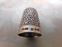 Load image into Gallery viewer, SOLD…….A hall marked silver thimble from a chatelaine. CS*FS maker 1912.
