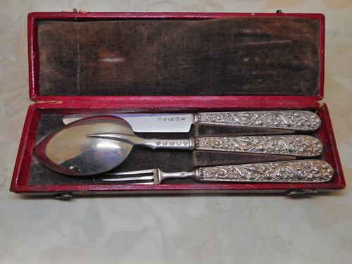 An antique Georgian silver christening set. HM. 1822.  Joseph Taylor.