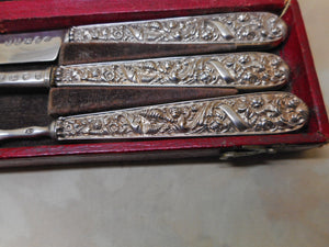 SOLD……..An antique Georgian silver christening set. HM. 1822.  Joseph Taylor.