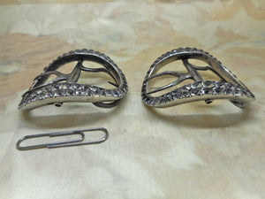 SOLD……A pair of Georgian paste set, silver shoe buckles. c1780- 1800