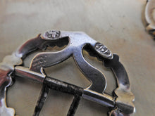 Load image into Gallery viewer, SOLD…….A pair of small silver breeches buckles with anchor chapes. 18thc
