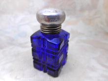 Load image into Gallery viewer, SOLD…… cut glass scent bottle with a silver lid. c 1900
