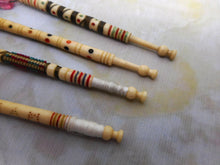 Load image into Gallery viewer, SOLD.....Four decorated 19th century bone lace bobbins.
