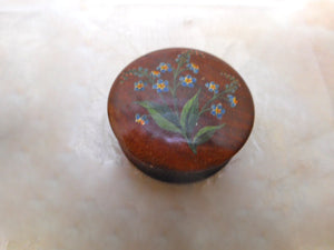 A pair of painted Spa work bead boxes. c 1870