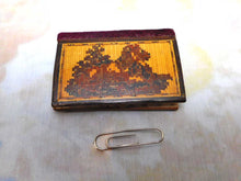 Load image into Gallery viewer, A Tunbridge Ware needle case / book inlaid with a lion?
