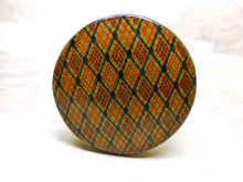 Load image into Gallery viewer, SOLD…..A Mauchline Ware &#39;tartan pattern&#39; pin cushion. c1840
