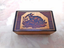 Load image into Gallery viewer, A small Tunbridge Ware needle packet box inlaid with a rabbit. c 1840
