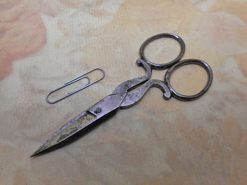 A pair of steel nail  / file scissors. Paris France. c 1860