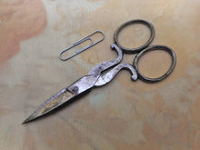 Load image into Gallery viewer, A pair of steel nail file scissors. Paris France. c 1860
