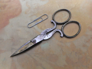 A pair of steel nail file scissors. Paris France. c 1860