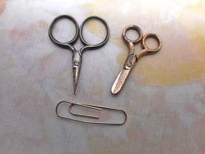 SOLD…….Two pairs of small scale, mini scissors. Late 19thc