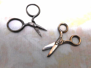 SOLD…….Two pairs of small scale, mini scissors. Late 19thc