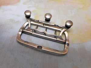 SOLD…..A Georgian silver stock buckle. Maker IS. c1800