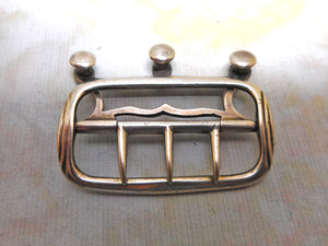 A Georgian silver stock buckle. Maker IS. c1800