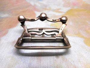 SOLD……A small Georgian silver stock buckle. Maker RC.