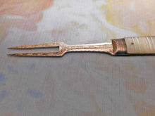 Load image into Gallery viewer, SOLD……An engraved mother pf pearl folding fruit fork. c 1800
