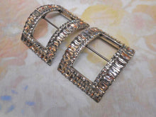 Load image into Gallery viewer, SOLD……….A pair of Georgian black spot paste set shoe buckles. c1800
