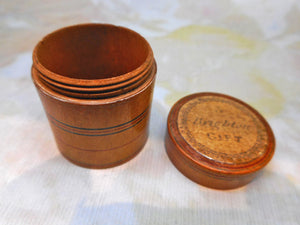 SOLD…….A Georgian wooden bead pot- Brighton souvenir. c  1800