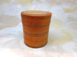 SOLD…….A Georgian wooden bead pot- Brighton souvenir. c  1800