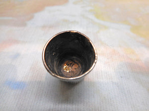 SOLD…….A late 17th century silver thimble. Maker AP conjoined.