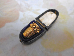 SOLD……A decorative 9ct gold thimble. c1870