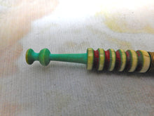 Load image into Gallery viewer, A dyed and wired lace bobbin. c1850
