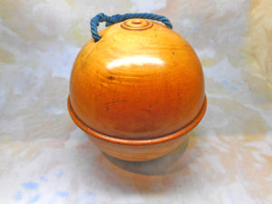 SOLD……A Mauchline Ware knitting wool holder. Glasgow. c1890