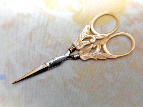 A pair of pearl handled scissors. English c 1830