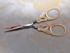 SOLD……A pair of pearl handled scissors. English c 1830