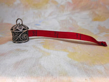 Load image into Gallery viewer, A silver filigree tape measure-*new printed ribbon*. c1800-1815
