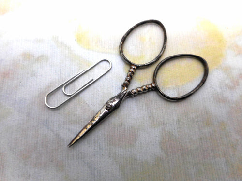 A small pair of Palais Royal steel scissors. c 1800