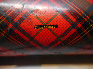 A Tartan Ware bag form sewing etui. c1860. Stuart.