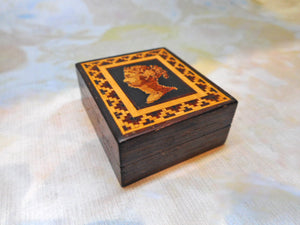 A Tunbridge Ware stamp box. c 1885