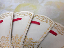 Load image into Gallery viewer, A fan shaped Carnet de Bal with inset mirror. Mid 19th century.
