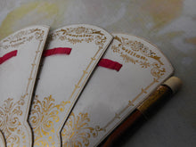 Load image into Gallery viewer, A fan shaped Carnet de Bal with inset mirror. Mid 19th century.

